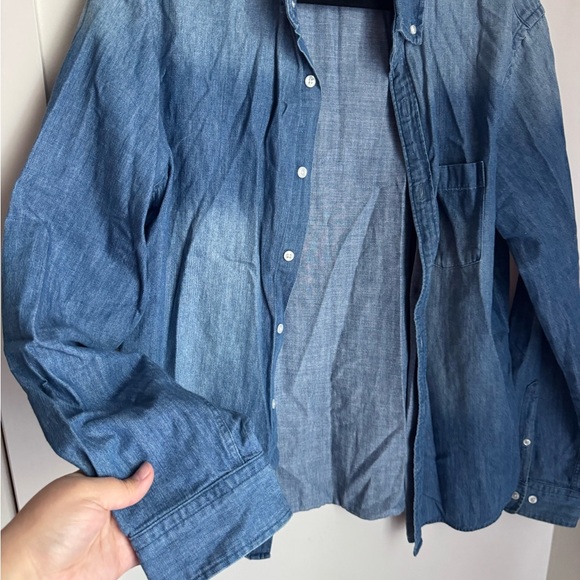 Express light Denim Button-Up Shirt - Picture 2 of 4